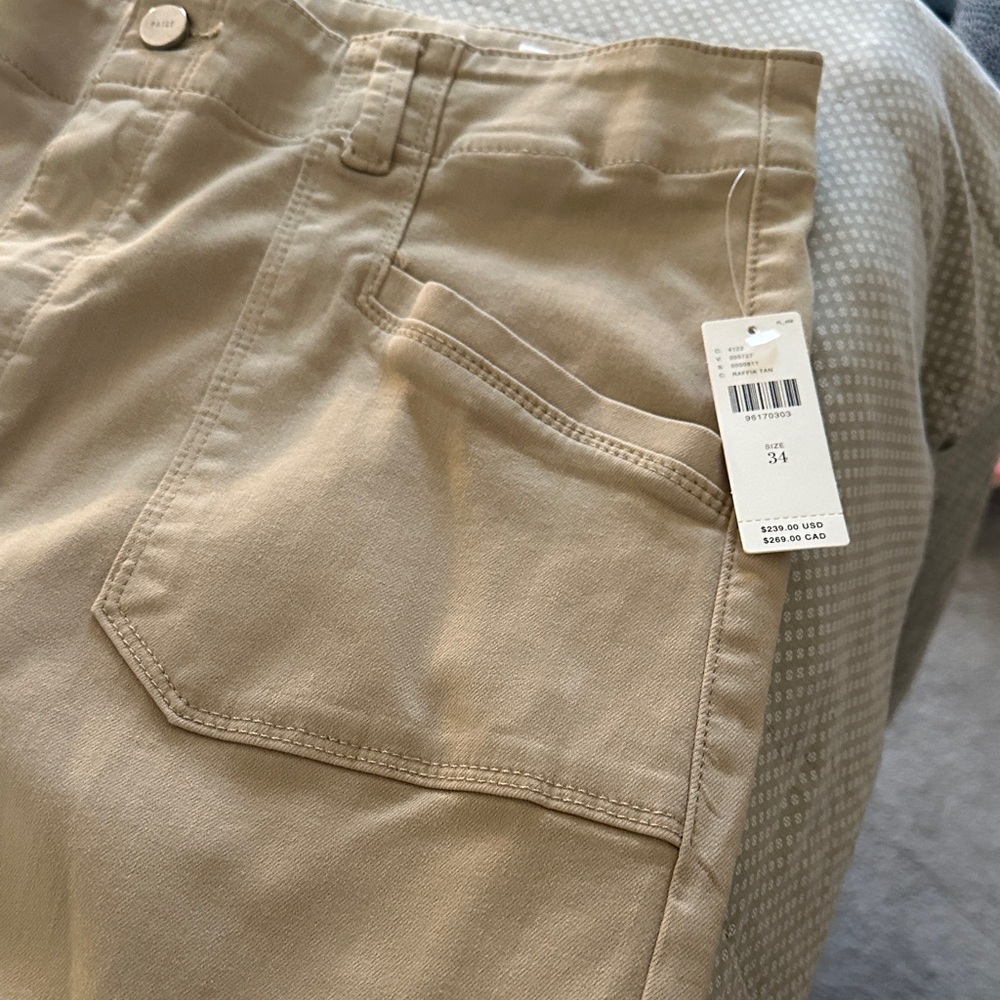 PAIGE Tan Utility Trousers - Picture 4 of 8